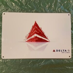 Delta Airlines Logo Airport Wall Decor Metal Sign 12” X 8”